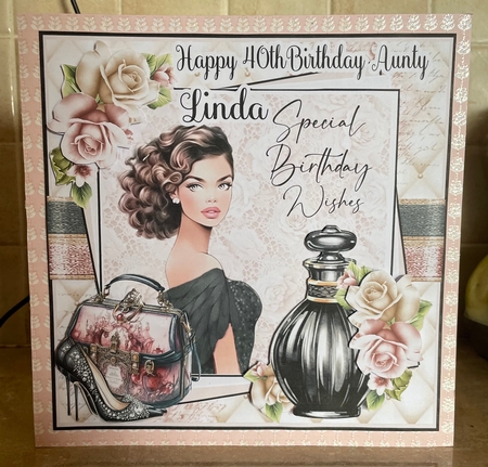 Special Birthday Wishes Card Front 04 With Decoupage by Liz Kiely