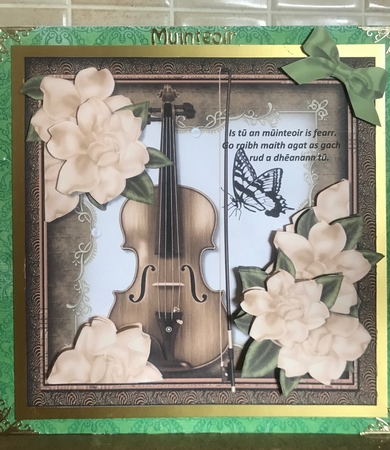 Male Card Fiddle & Bow Mini Kit by Liz Kiely