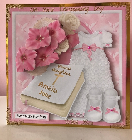 Girl Christening - Gift Pocket Card Mini Kit by Liz Kiely