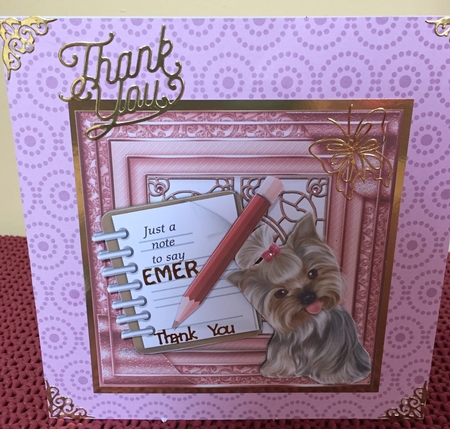 Puppy Thank You - Quick Card 6 x 6 by Liz Kiely