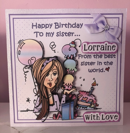 8x8 happy birthday to my sister mini kit by Liz Kiely