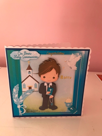 First Communion Brown Hair Boy Mini Kit by Liz Kiely