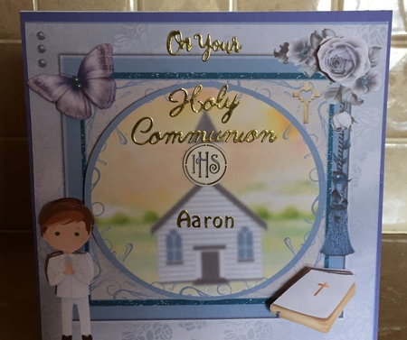 Confirmation / Communion Boy Card Mini Kit & Decoupage by Liz Kiely
