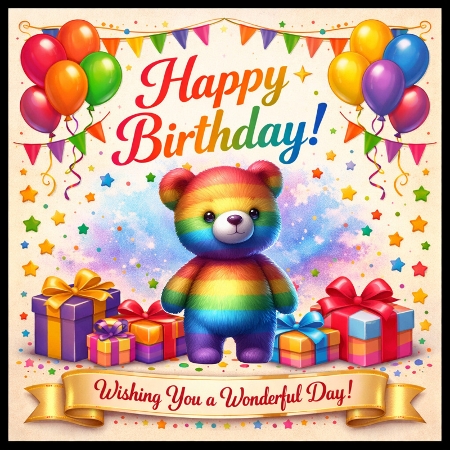 Festive Birthday Celebration Topper by Liz Rayner