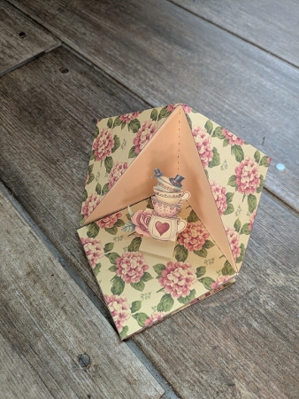 Whimsical Teacup Birthday Pop-Up Card with Floral Elegance by Sabine Llorens