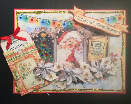 Vintage Santa Card Front Mini Kit-3 by Lois Robinson