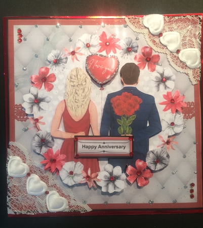 Romantic Couple Decoupage Mini Kit (Red) by Lois Robinson