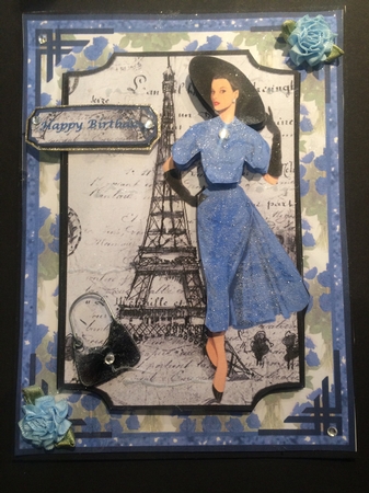 50s Paris Lovely in blue by Lois Robinson