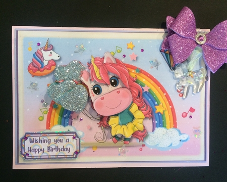 Unicorn how cute am I A5 by Lois Robinson