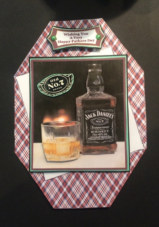 A Glass Of Whiskey - Cut And Fold Card by Lois Robinson