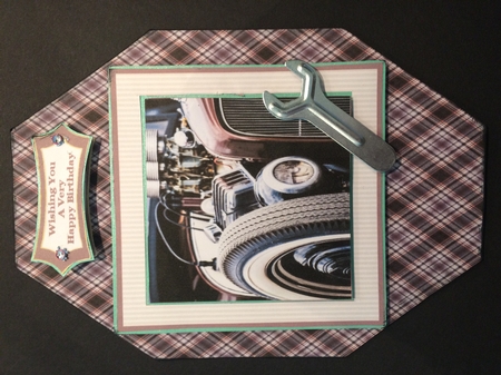A Refurbished Vintage Car - Cut And Fold Card by Lois Robinson