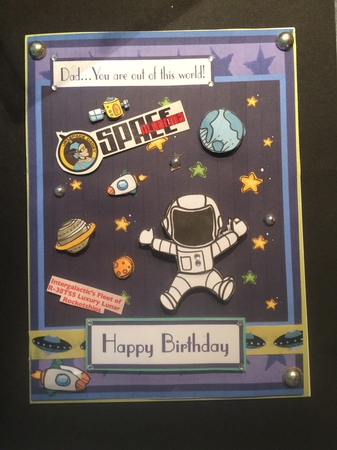 Dad you are out of this world greeting card by Lois Robinson