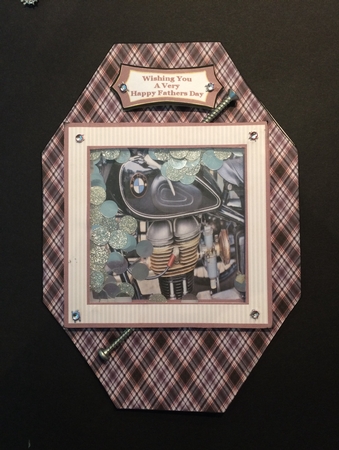 BMW Motorbike - Cut And Fold Card by Lois Robinson