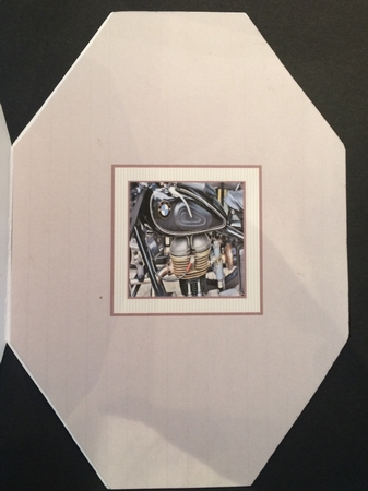 BMW Motorbike - Cut And Fold Card by Lois Robinson