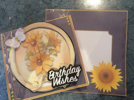 Floral Picture 8 - Tent Card - Multi Occasions Card by Lois Robinson