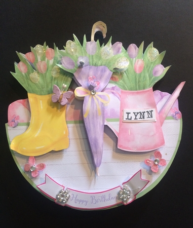 TULIPS FROM AMSTERDAM rocker card by Lois Robinson