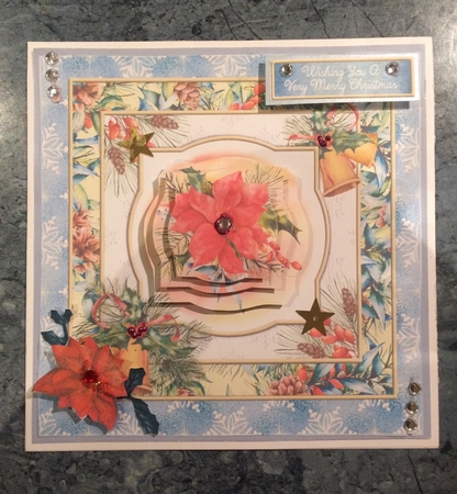 Watercolour Poinsettia 6x6 by Lois Robinson