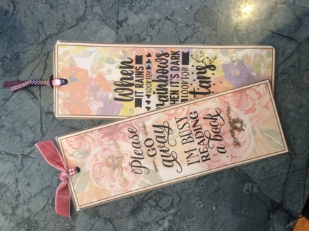 Floral Vintage 4 x Bookmarks 1 by Lois Robinson