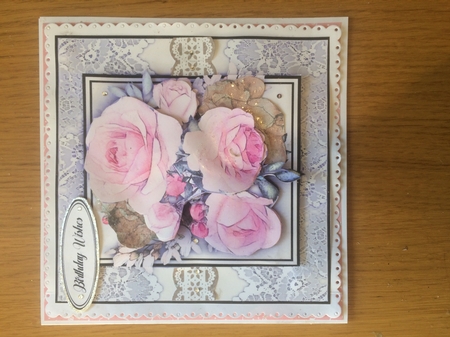 8x8 Mini Kit, Beautiful Pink Roses by Lois Robinson