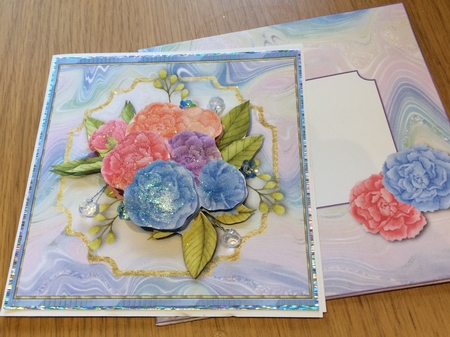 Peonies - Blank Card  by Lois Robinson