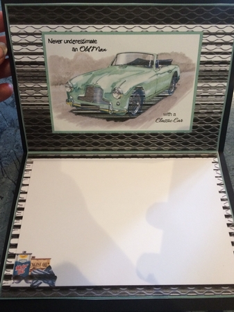 A5 Old Mans Classic Car Blank Insert  by Lois Robinson