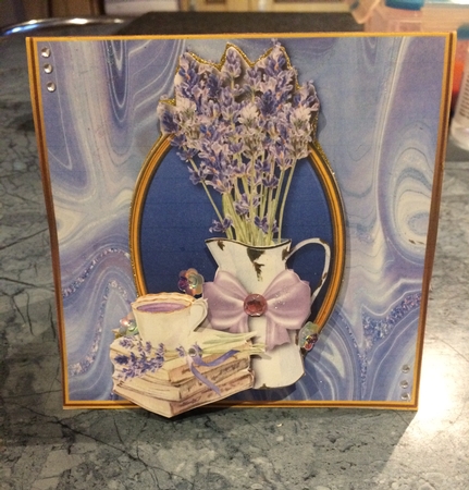 Lavender Blue - Tent Card - Blank Card by Lois Robinson