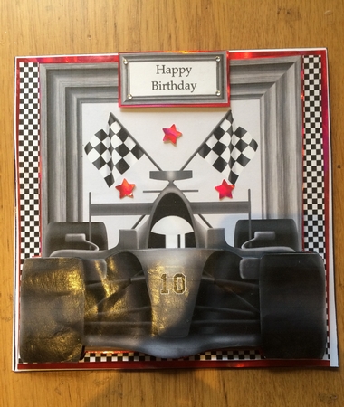 Formula Race Car - Silver by Lois Robinson