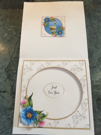 Gorgeous Swan With Blue Poppies by Lois Robinson