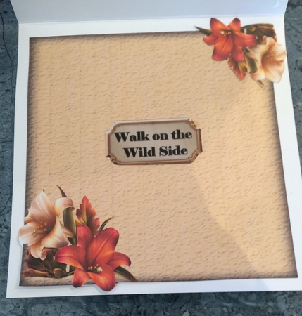 Matching blank insert for the design sheet - Walk on the Wild Side 4 by Lois Robinson