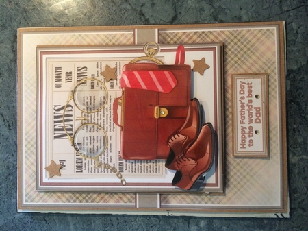 A5 Your News Card Front, Topper, Decoupage and Sentiment  by Lois Robinson