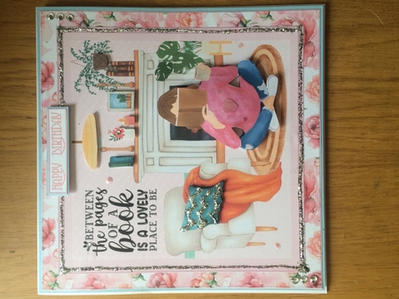 Between the pages of a book 8x8ins Topper 3 by Lois Robinson