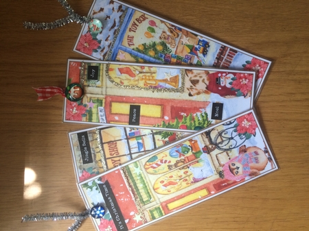 Christmas Vintage 4 x Bookmarks 10 by Lois Robinson