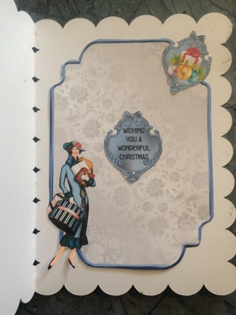 Matching blank insert for the design sheet - Art Deco Christmas by Lois Robinson