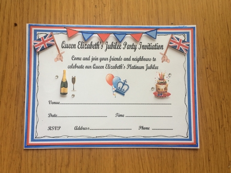 Queens Jubilee Party Invitiation by Lois Robinson