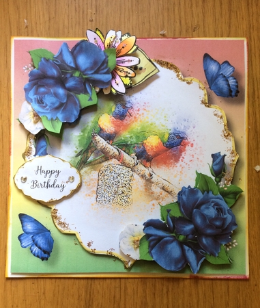 Beautiful Bird & Roses 3 by Lois Robinson