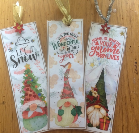Christmas Gnomes Bookmarks 2 by Lois Robinson