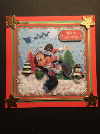 SKATING MICKEY MOUSE CHRISTMAS TOPPER by Lois Robinson
