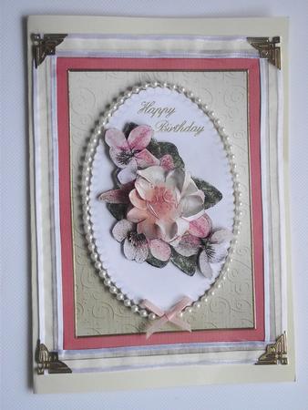 A4 Flowers & Pearls - Birthday by Pauline Ronberg