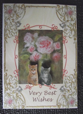 Soft Cream Silk Card Front by Pauline Ronberg