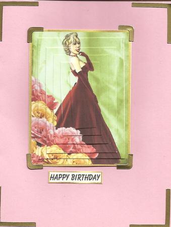Pretty Lady in Red Oblong Pyramage by Lola Kay Strong