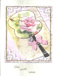 Pink Roseoriental Fan Lace 7x5in Wavy Top and Bottom Stacker by Lola Kay Strong