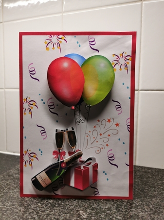 Anniversary Card 3D Decoupage by Lorna Conduit