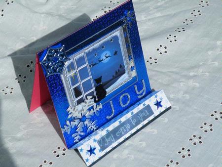 He's Here - Santa Arriving Decoupage Topper by Ursula Scott