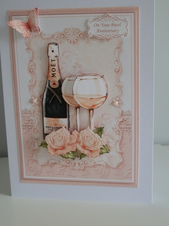 CHAMPAGNE CELEBRATIONS A5 Decoupage & Insert Bumper Kit  by Lorna Quinney