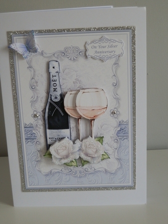 CHAMPAGNE CELEBRATIONS SET 2 A5 Decoupage & Insert Bumper Kit  by Lorna Quinney