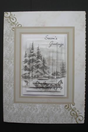 Monochromatic Sleigh Ride in Cream and Black by Lorna Quinney