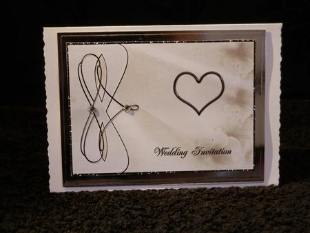 Black & White Heart - Wedding & Evening Invitation by Lorna Quinney