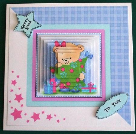 Rosie's Xmas Tree Quick Card Pyramage 3 by Lorraine Reed