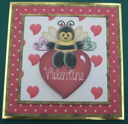 Bee My Valentine Decoupage by Lorraine Reed