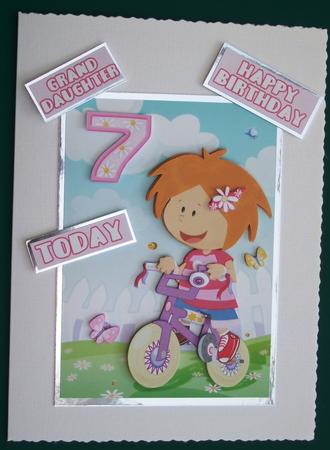 Pretty in Pink Biker Girl Quick Card. by Lorraine Reed
